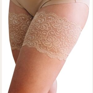 NWT BANDELETTES Dolce Thigh Bands in Beige Size L 10/12 Size C